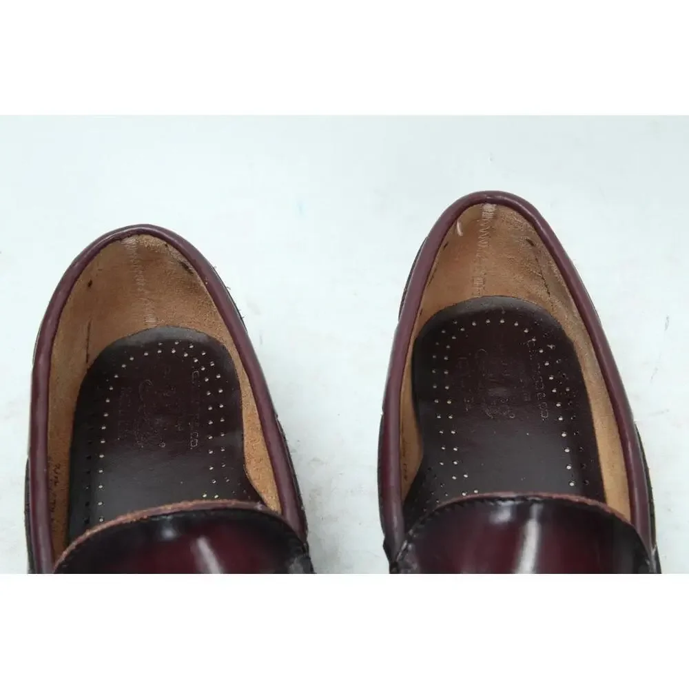 G.H. Bass & Co. Weejuns Burgundy Leather Kiltie Tassel Loafers shoes 9 D